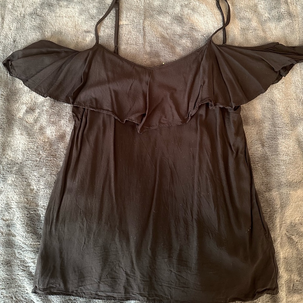 Off The Shoulder Ruffle Tank
